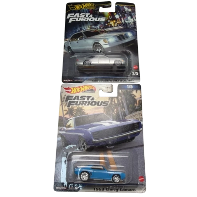 2 Fast 2 furious 1969 Chevy Camaro and Tokyo drift Mercedes 500 SEL