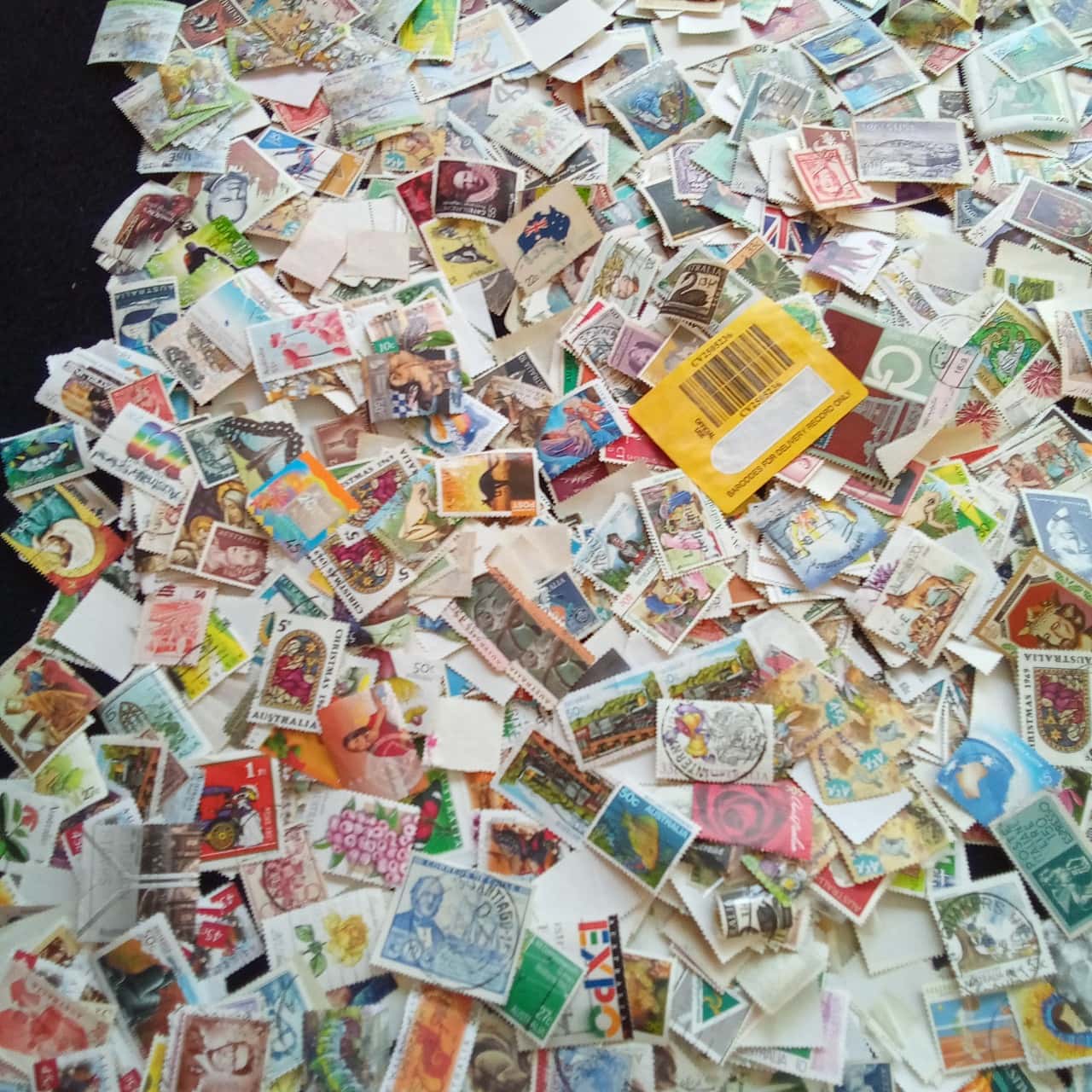250 Grams Of Mixed World And Australian Stamps Off Paper So The Weight