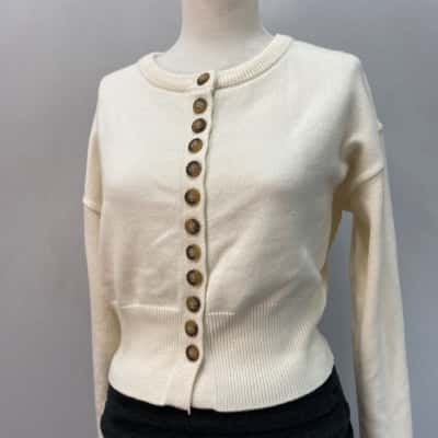 Pepper Mayo  Womens  Size M/L knit Cardigan / Jumper Cream 