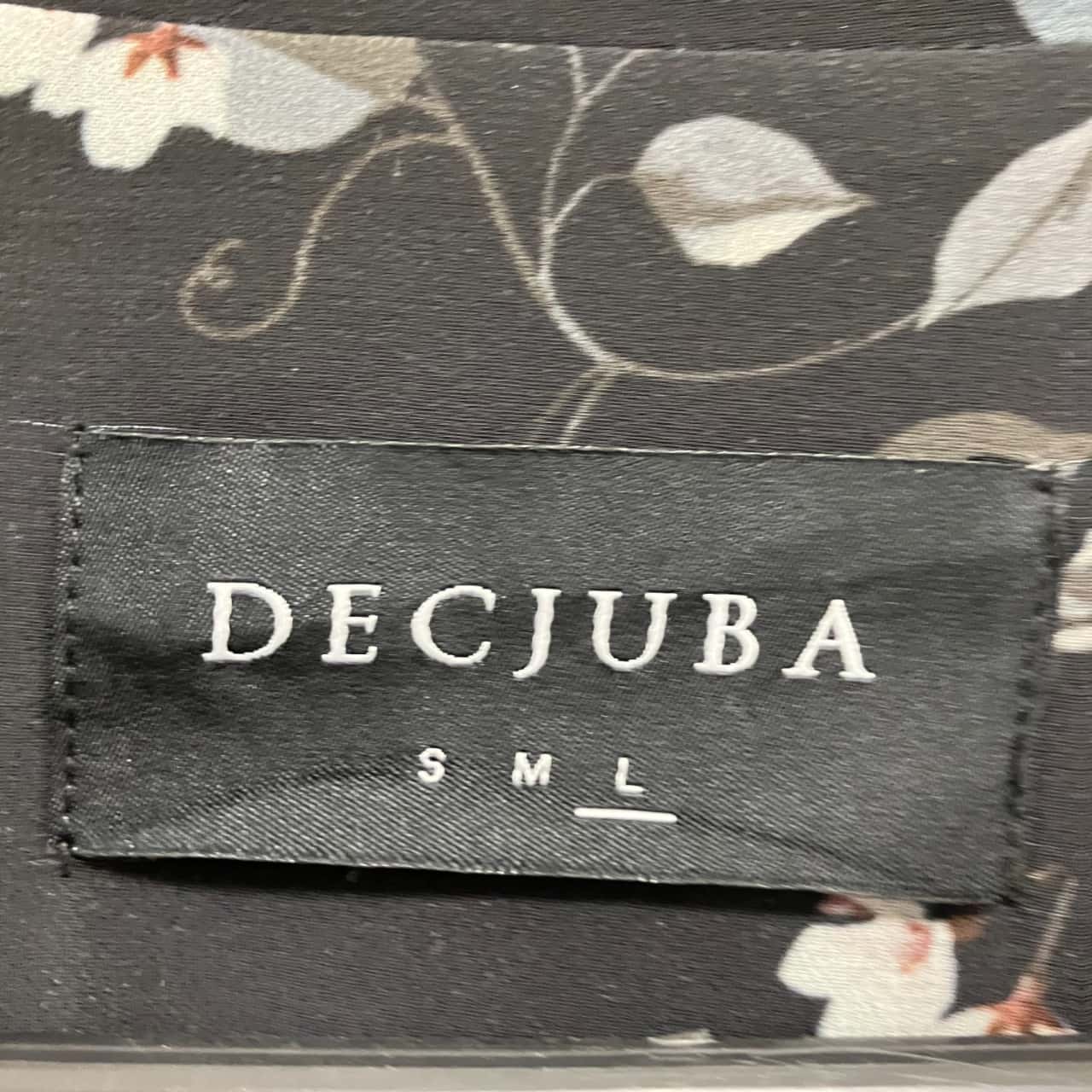 Decjuba Womens Open Knee Length Light Weight Coat Size L Floral (s)