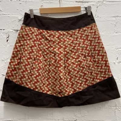 Vera Moda Womens  Size 10 A-Line/ High Waist / Midi Skirt Multicoloured 