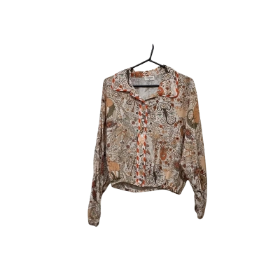 Talisman Women’s Zodiac Print Cropped Blouse Size S