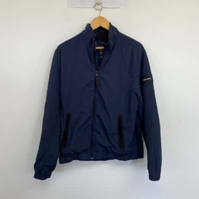 Calvin Klein Navy Blue Reconsidered Recycled Nylon Jacket  Size L 