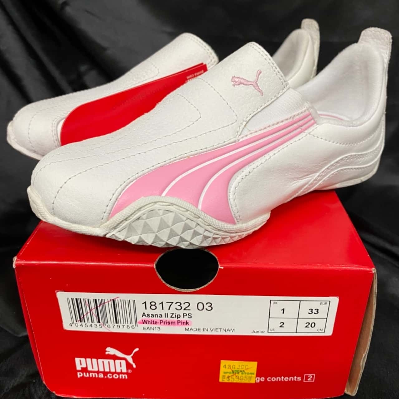puma pink shoes zip