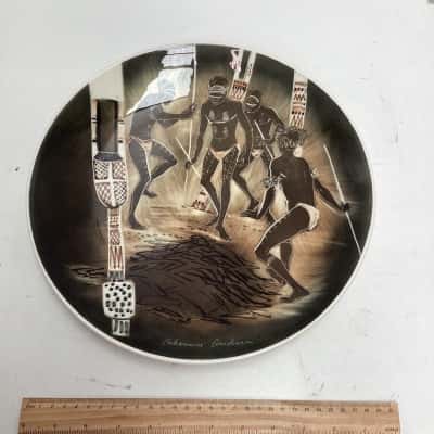 Vintage Mid-Century Studio Ann Australian Pottery wall plate 