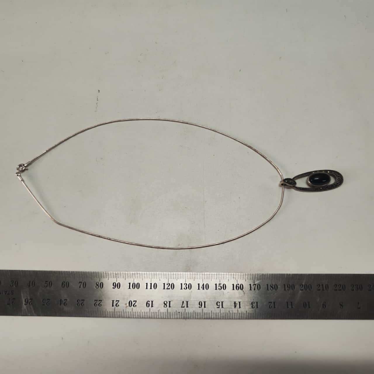 .925 Sterling Silver Metal Detector Necklace w/ Adjustable Cord