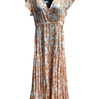 Jaase Womens  Size S Casual Dress Orange / Pattern 