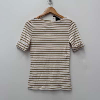 NEW - Polo Ralph Lauren 3/4 Sleeve Top - Size S Gold 