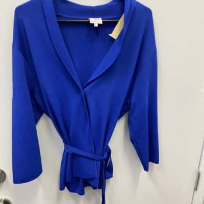 Leona Edmiston Womens  Size L Cardigan Blue 