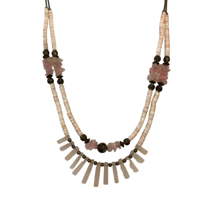 Pretty Pink Quartz Necklace   