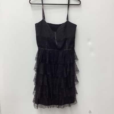 Alannah Hill Womens shoestring  black lace  dress Size 12