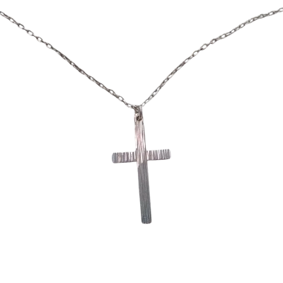 Sterling Silver Cross Pendant & Necklace