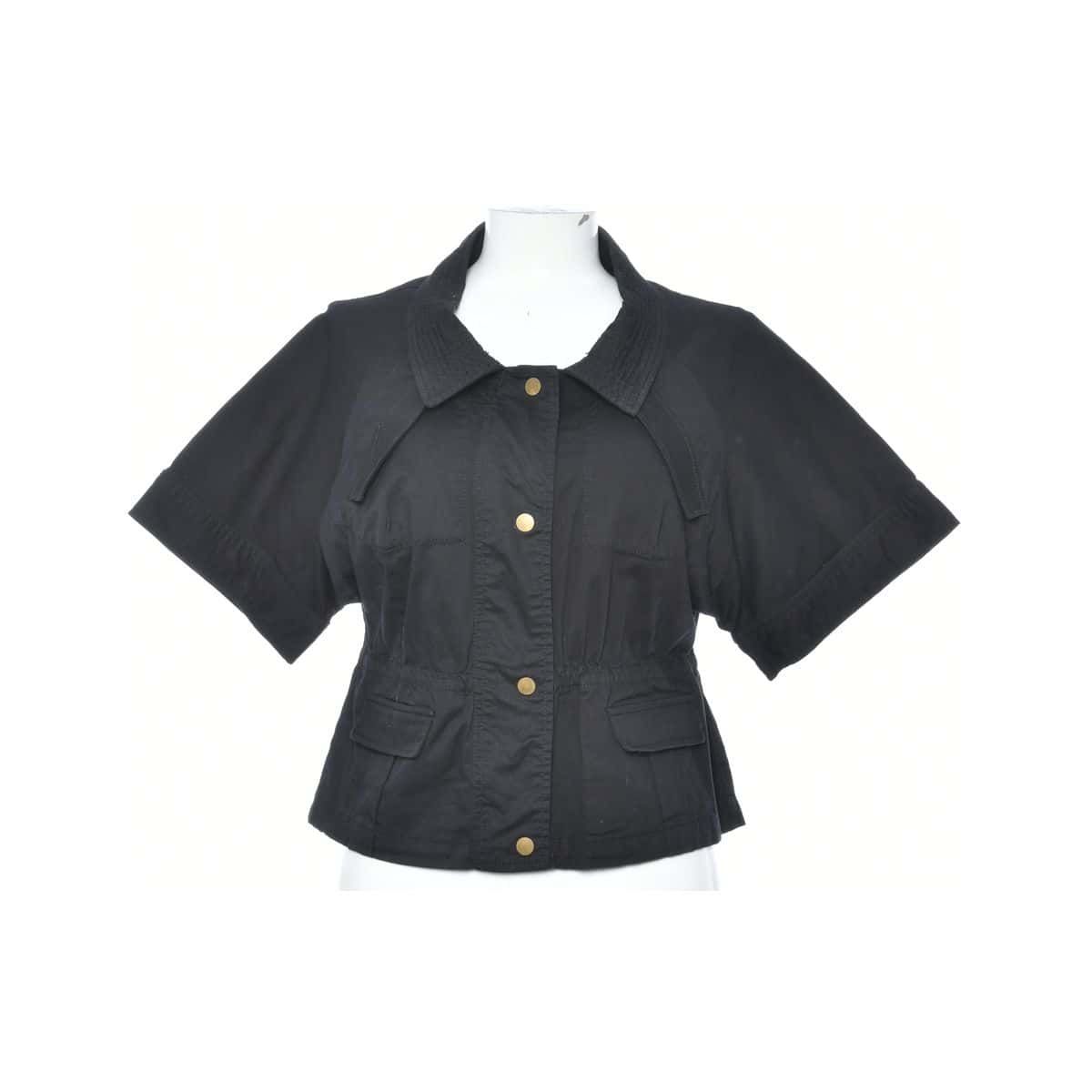 Cole Womens Size XS Button Front Black ShortSleeve Jacket(s)