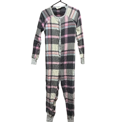 Peter Alexander Womens  Size XS Onesie Black  / Checked / Pink  