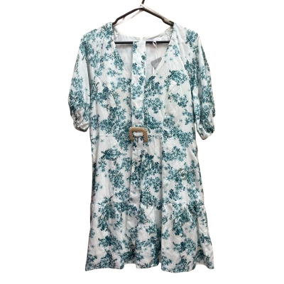 Tokito Womens  Size 12 Midi Dress Blue / Floral / White 