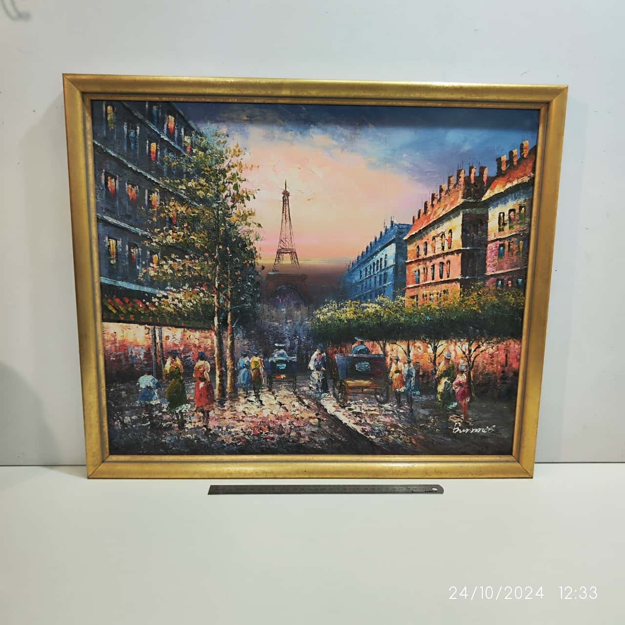 Painting Framed Signed No Glass