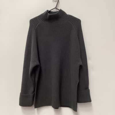 COS Unisex Turtleneck Jumper Grey 