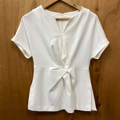 Seed Heritage Cream Gathered Top Size XS