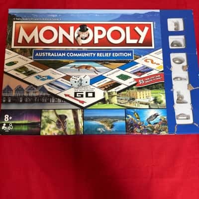 Monopoly Australian Community Relief Edition Complete Set