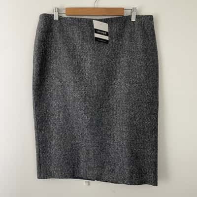 Carla Zampatti Womens  Size 14 Carbon Tweed Pencil Skirt NEW with TAGS