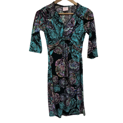 Leona Edmiston Womens Size 8 Short Sleeve Dress Multicoloured 