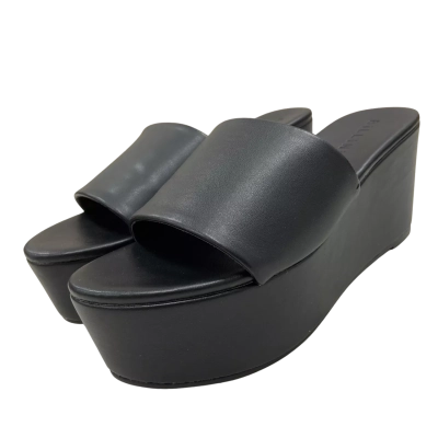 Billini Fliss Black Platform Slides Size 6 