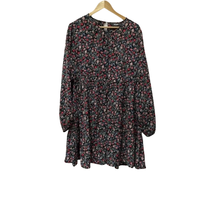 Missguided Womens  Size 18 Casual Dress / Floral Dress / Long Sleeve Dress / Mini Dress Floral 