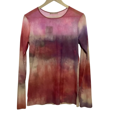 Zara Womens  Size L Long Sleeve Shirt Multicoloured / Pink  