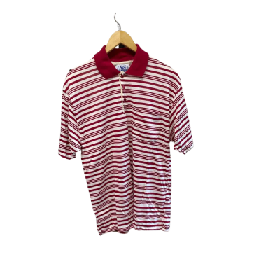 BRAND NEW (VINTAGE)- Gallop Unisex Size 18 Red/White Striped Polo