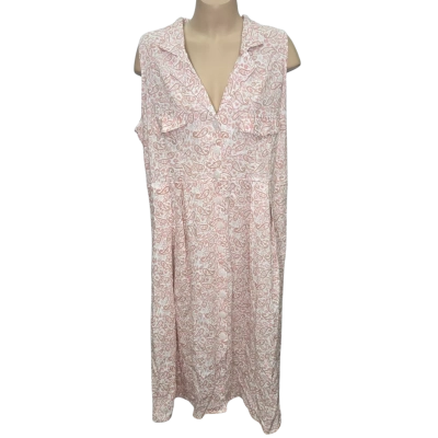 beme Size 14 Linen Blend Shirt Dress 