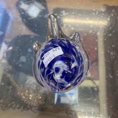 Joe rice blown glass paperweight in shape of bird