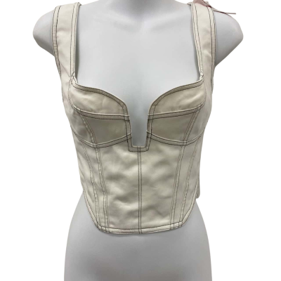 White Fox Womens  Size M Cropped Top White 
