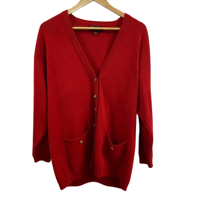 Christopher Ari Womens  Size L Cardigan Red 