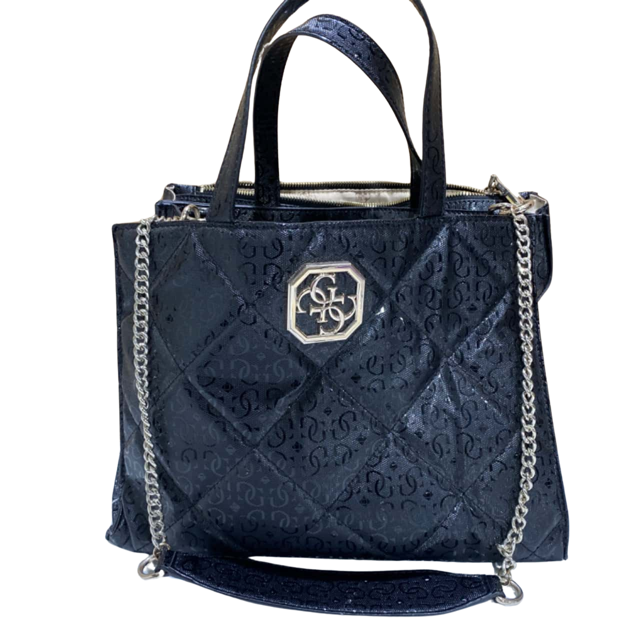 Guess Womens Handbag Black / Gold (s)
