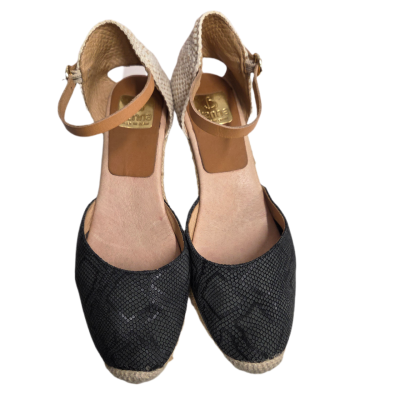  Kanna Womens  Size 40 Wedges Black  / Brown 