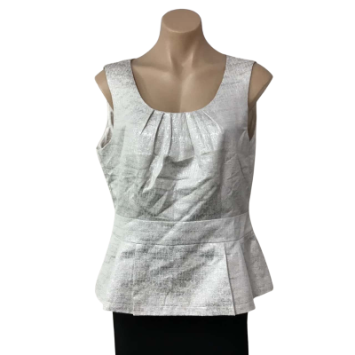 Grace Hill Womens Size 14 / 16 Metallic Silver Sleeveless Tank Top (new)
