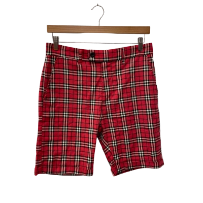 Dangerfield Mens  Size 30 Tailored Shorts Black  / Red / White 