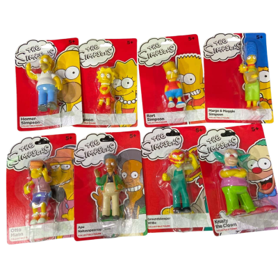 The Simpsons Full Set of 8 Collectible Figurines – Marge, Homer, Bart, Lisa, Krusty, Willie, Otto, and Apu