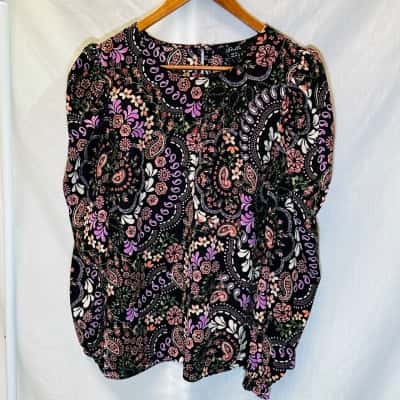 STELLA Size 10 Long Sleeve Top Black  