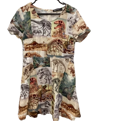 Dangerfield Womens  Size 14 Casual Dress Dinosaur Print