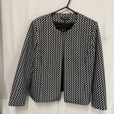 Liz Jordan Womens Collarless Blazer Sz L 