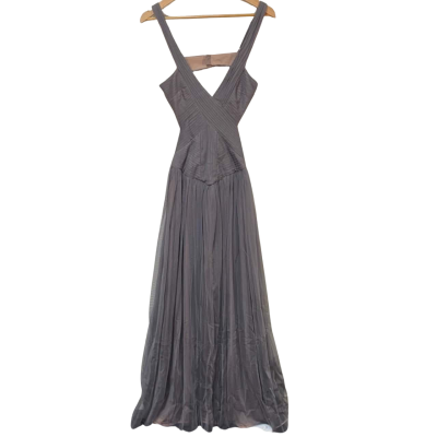 BNWT Bariano Size 10 Grey / Nude Cut Out Mesh Dress