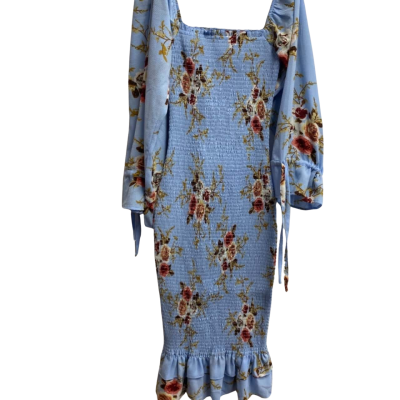 Herfox The Label Womens Size 6 / XS Floral Dress Blue 