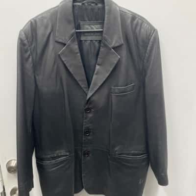  Mens  Size XXL Leather Jacket Black  