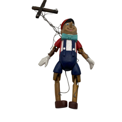 Vintage Hand Made Wooden Pinocchio 40cm Marionette/Puppet