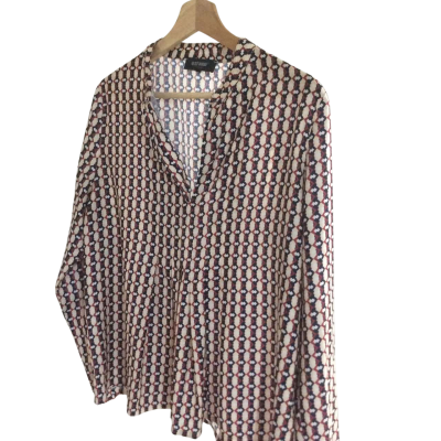 Oxford Womens  Size 8 Long Sleeve Shirt Multicoloured 