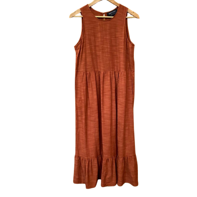 Decjuba Rust Brown Tiered Dress Size 8