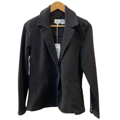 Just Jeans Womens Size 12 Tailored Denim Blazer Black  