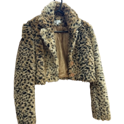 Lovelygirl Womens  Size L Leopard Patterned Coat