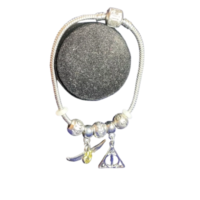 Harry Potter Womens 18cm Charm Bracelet Silver Look